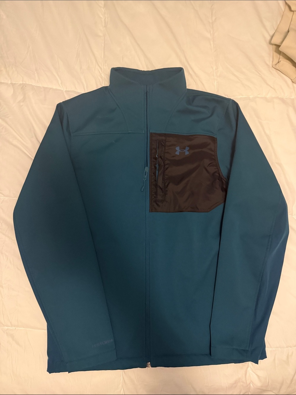 Under Armour Men's Teal Performance Full-Zip Jacket with Black Chest Pocket